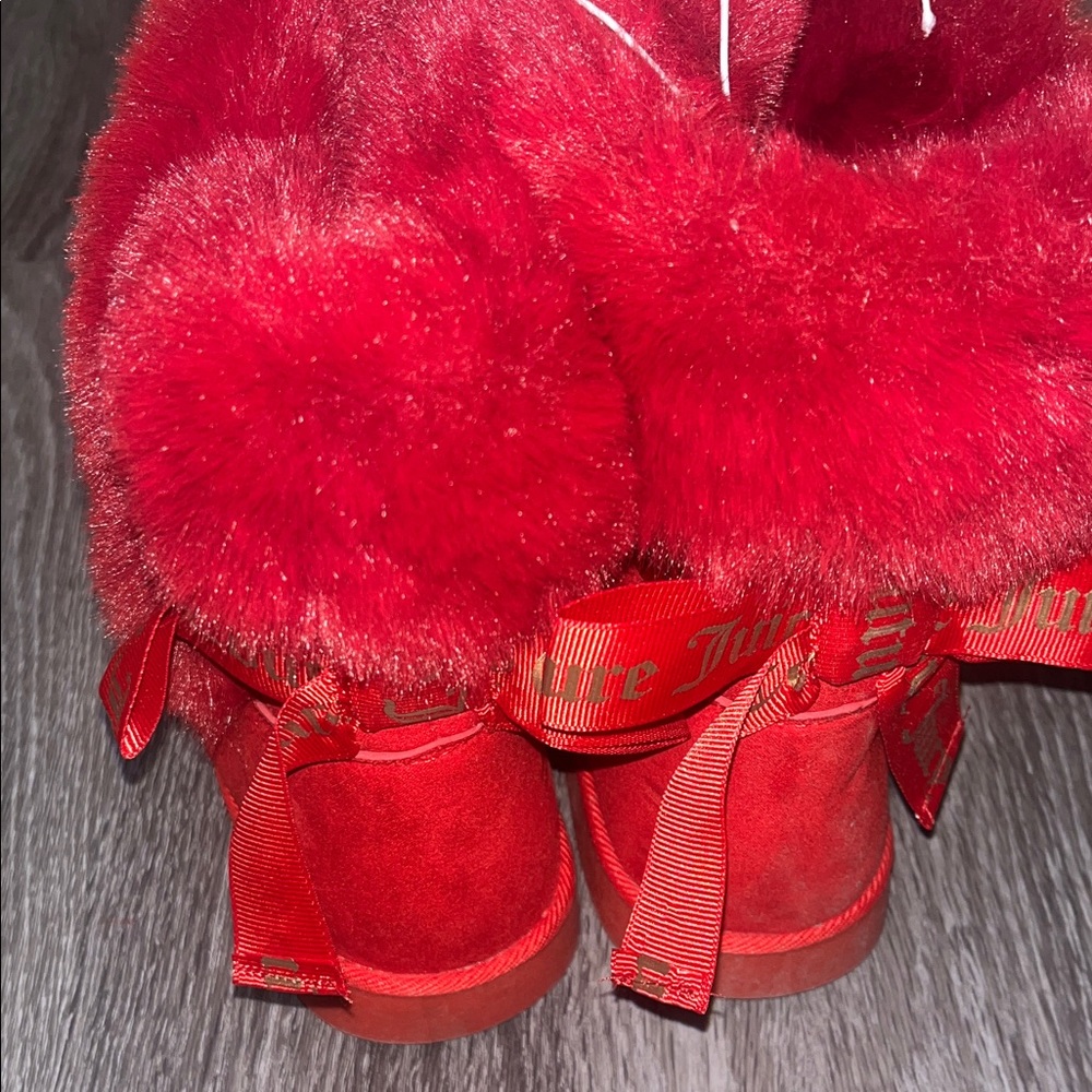 Juicy Couture Vibrant Red Fur-Lined Boots - Picture 2 of 4